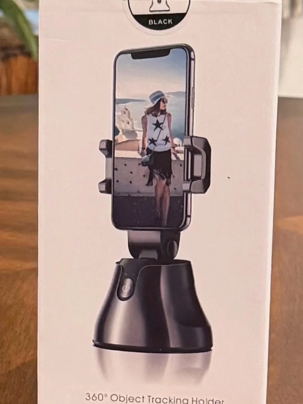 360° Object Tracking Phone Holder - Black